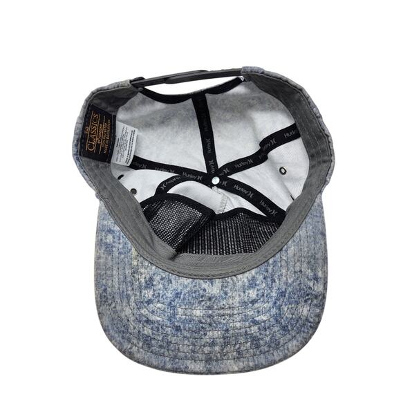 Hurley Beach Gray Mineral Wash Lightweight Classic Cap Snapback Hat - Picture 5 of 8